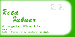rita hubner business card